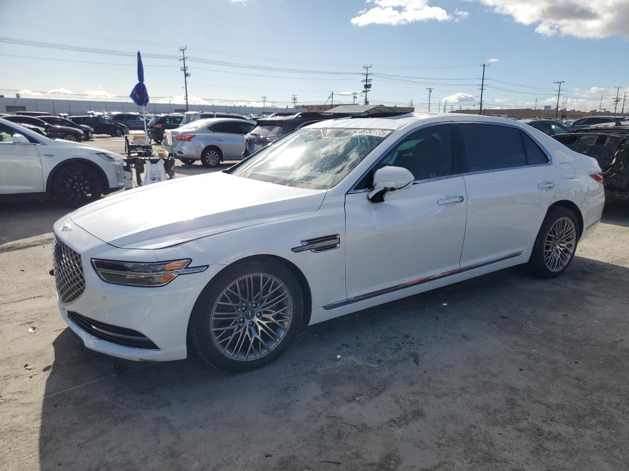 2022 Genesis G90 Premium, VIN KMTF34PA0NU092980 — Rollover