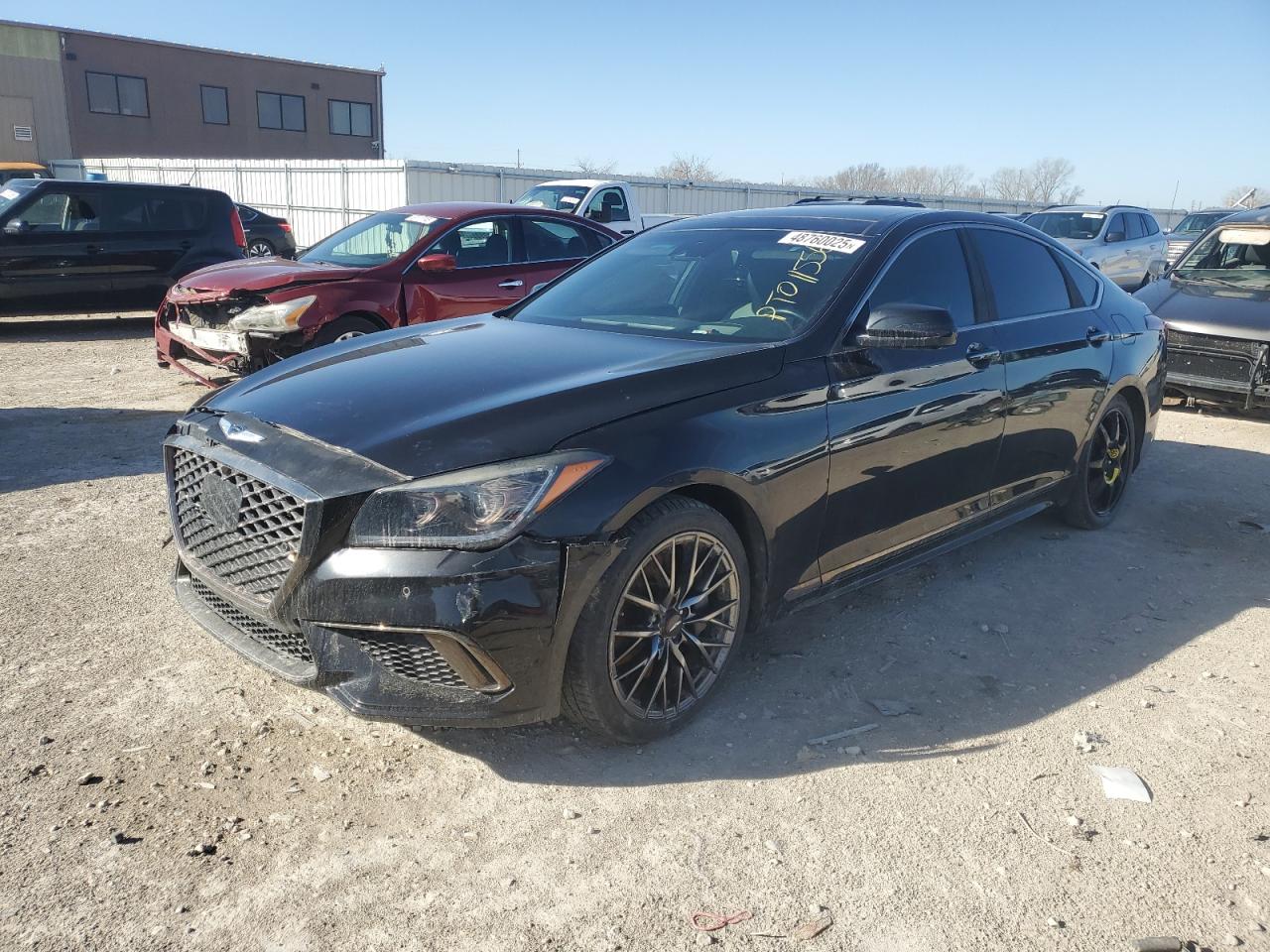 2019 Genesis G80 Sport, VIN KMTFN4JB0KU313100 — Вандализм