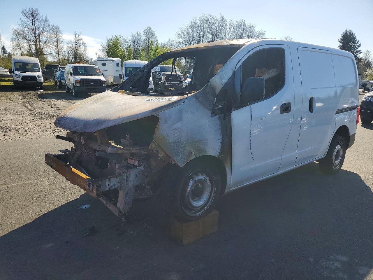 2021 Nissan NV200 SV, VIN 3N6CM0KN5MK708220 — Interior fire