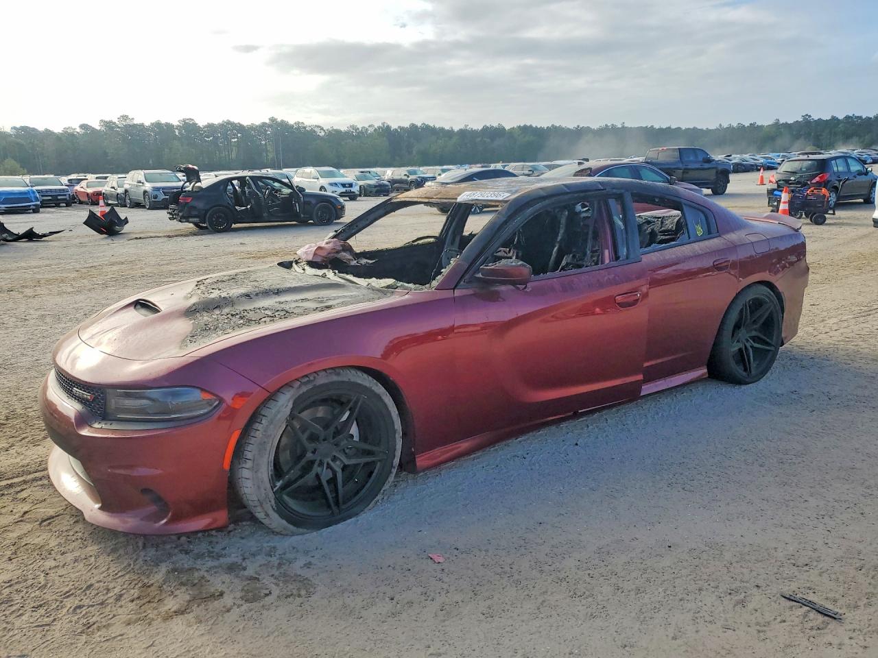 2021 Dodge Charger R/T, VIN 2C3CDXCT6MH565357 — Interior fire