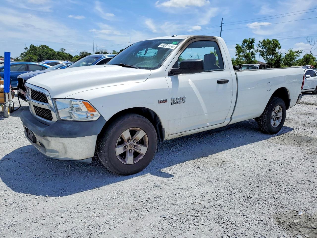 2017 Ram 1500 Tradesman, VIN 3C6JR6DT0HG654433 — Interior fire
