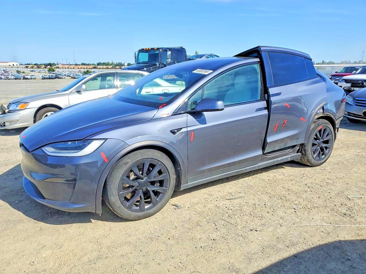 2023 Tesla Model X, VIN 7SAXCAE57PF392831 — Rear end