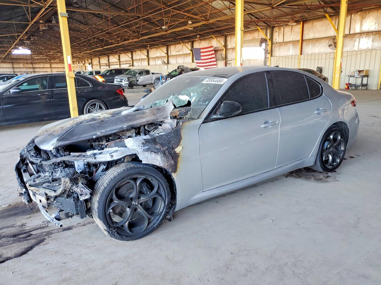 2019 Alfa Romeo Giulia Ti Sport, VIN ZARFANBN4K7606575 — Burn