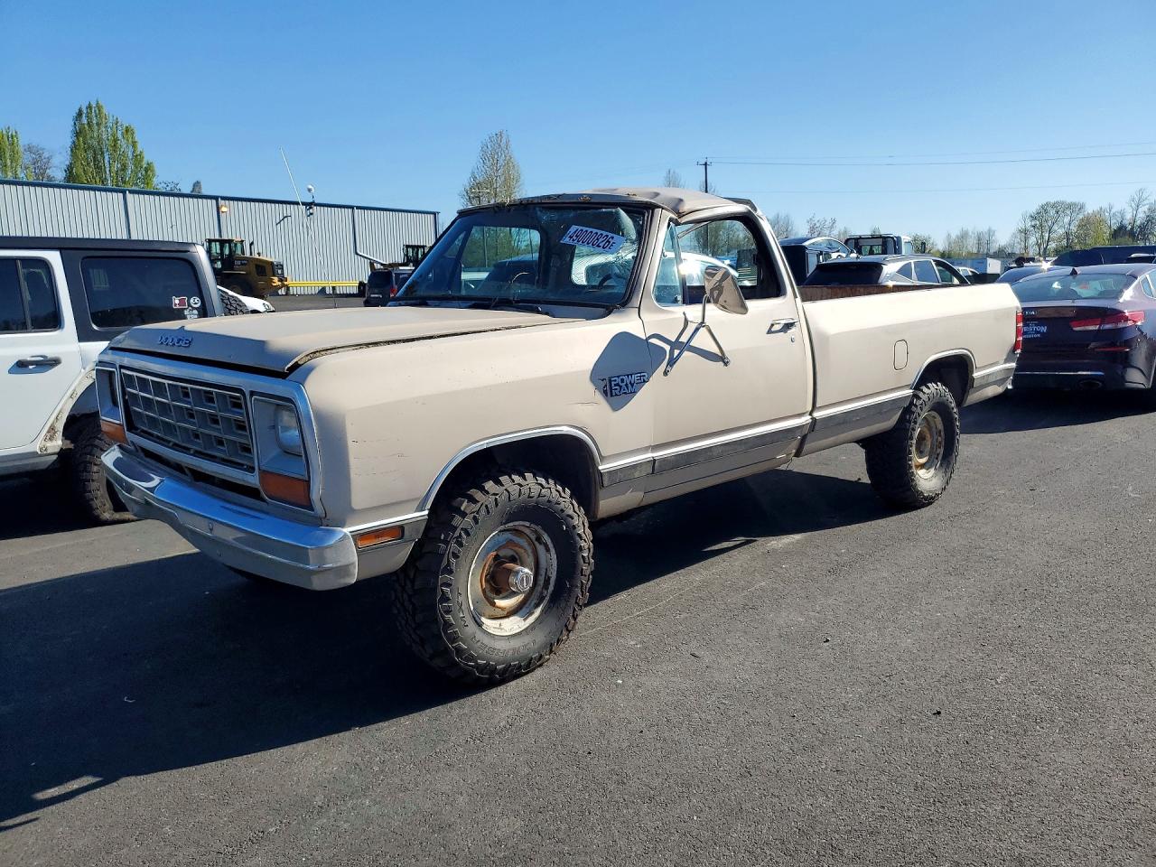 1984 Dodge D/W 250, VIN 1B7HW14T7ES368179 — Roof