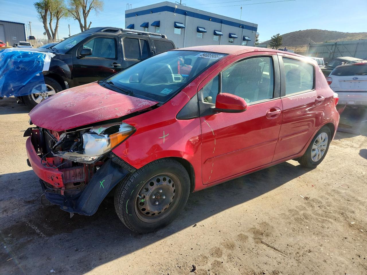 2012 Toyota Yaris LE, VIN JTDKTUD37CD541247 — Front end