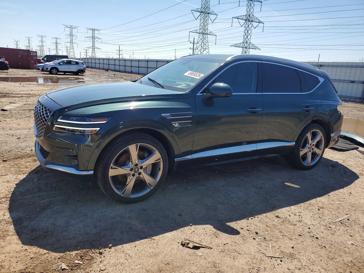 2022 Genesis GV80, VIN KMUHCESC6NU082456 — Rear end