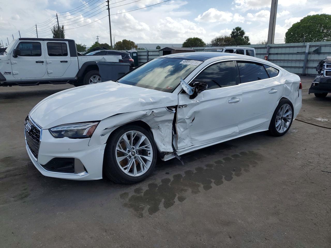 2023 Audi A5 Sportback Premium, VIN WAUABCF50PA056332 — Side