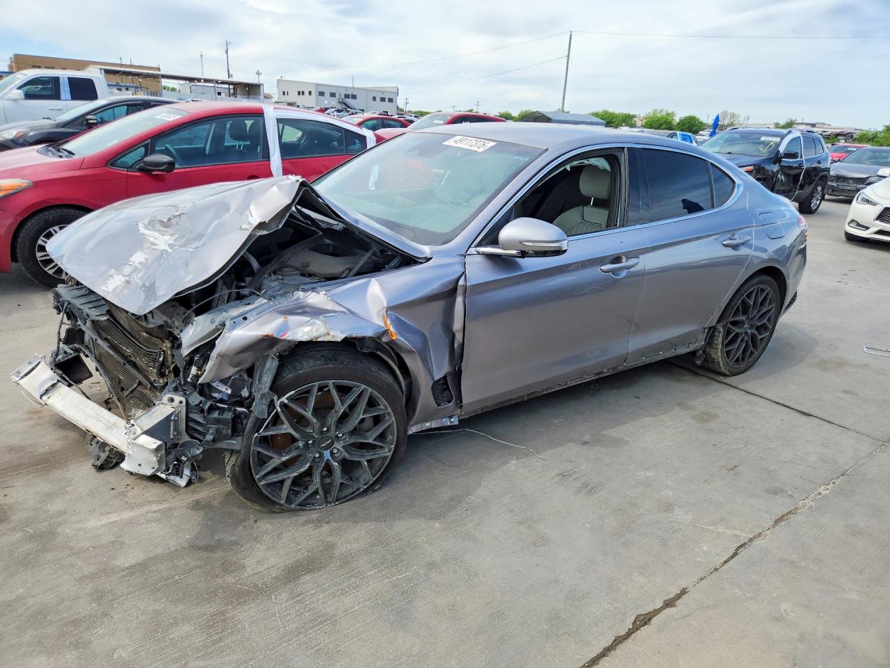 2022 Genesis G70 3.3T, VIN KMTG54TE2NU094480 — Front end