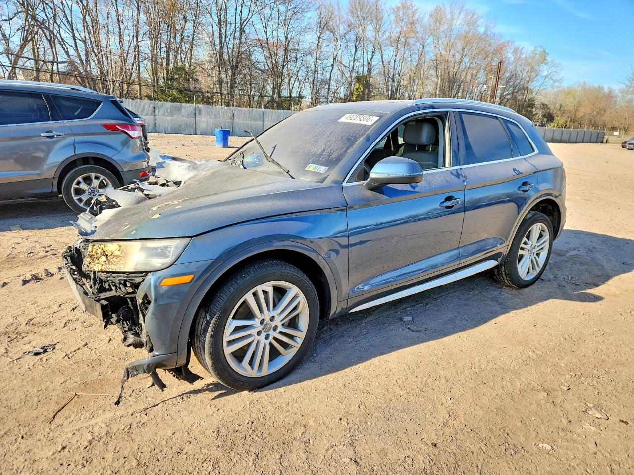 2018 Audi Q5 Premium Plus, VIN WA1BNAFY5J2066296 — Engine fire