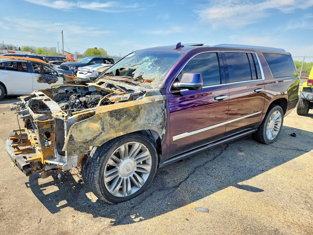 2017 Cadillac Escalade ESV Platinum, VIN 1GYS4KKJ3HR238750 — Vandalism