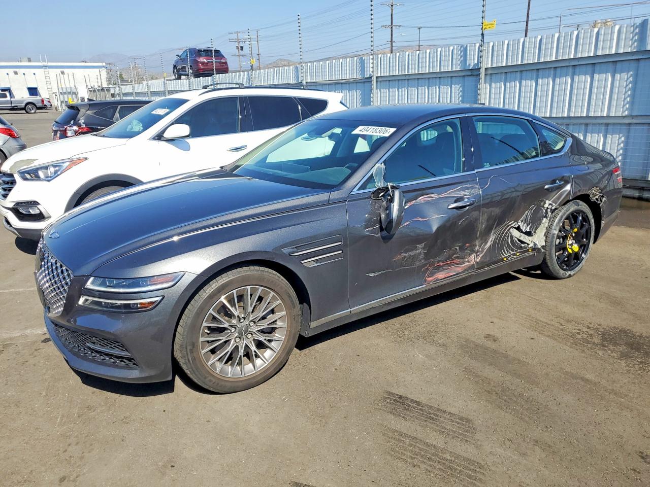2021 Genesis G80 2.5T, VIN KMTGB4SC4MU049158 — Side