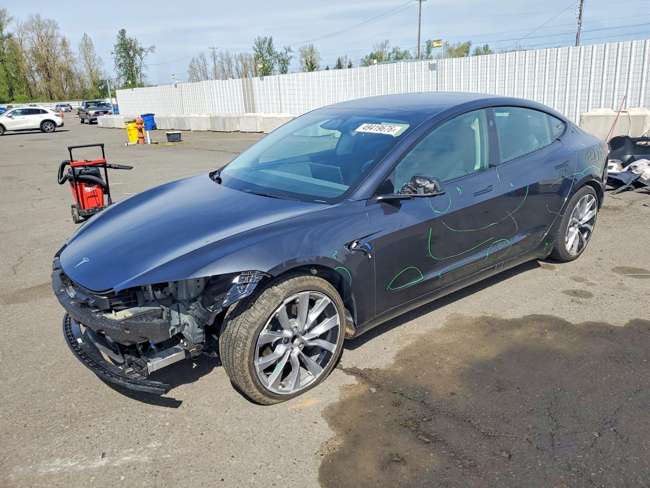2025 Tesla Model 3 Long Range, VIN 5YJ3E1EA4SF001856 — Front end