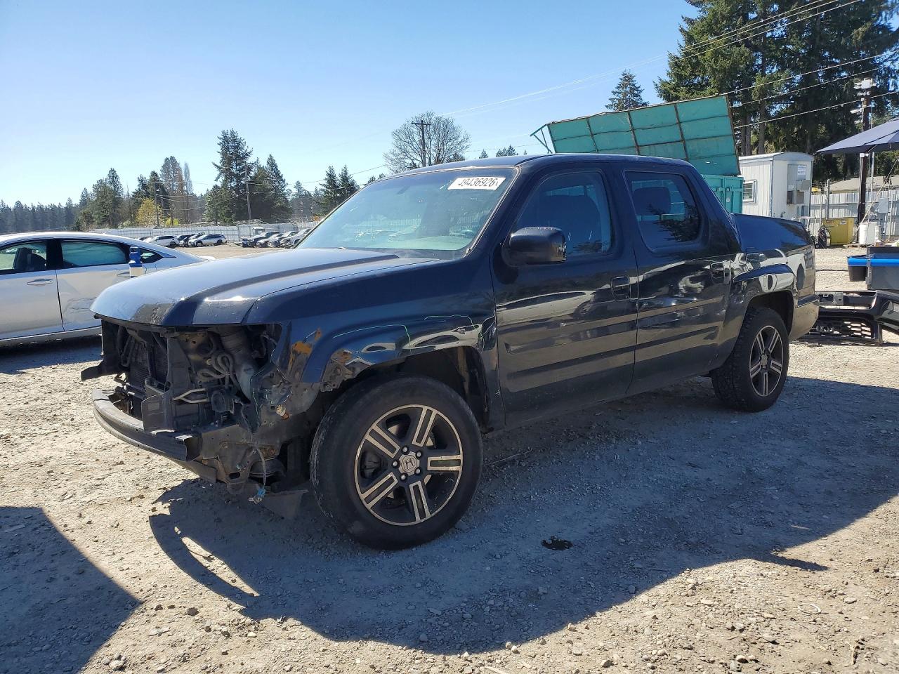 2014 Honda Ridgeline Sport, VIN 5FPYK1F71EB502538 — Front end