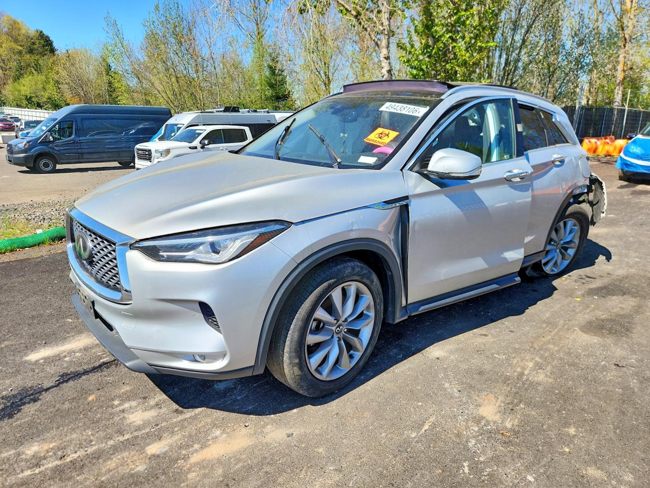 2019 Infiniti QX50 Luxe, VIN 3PCAJ5M11KF135283 — Rear end