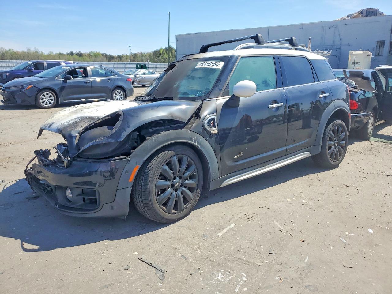 2019 MINI Countryman Cooper S, VIN WMZYT5C55K3J87610 — Engine fire