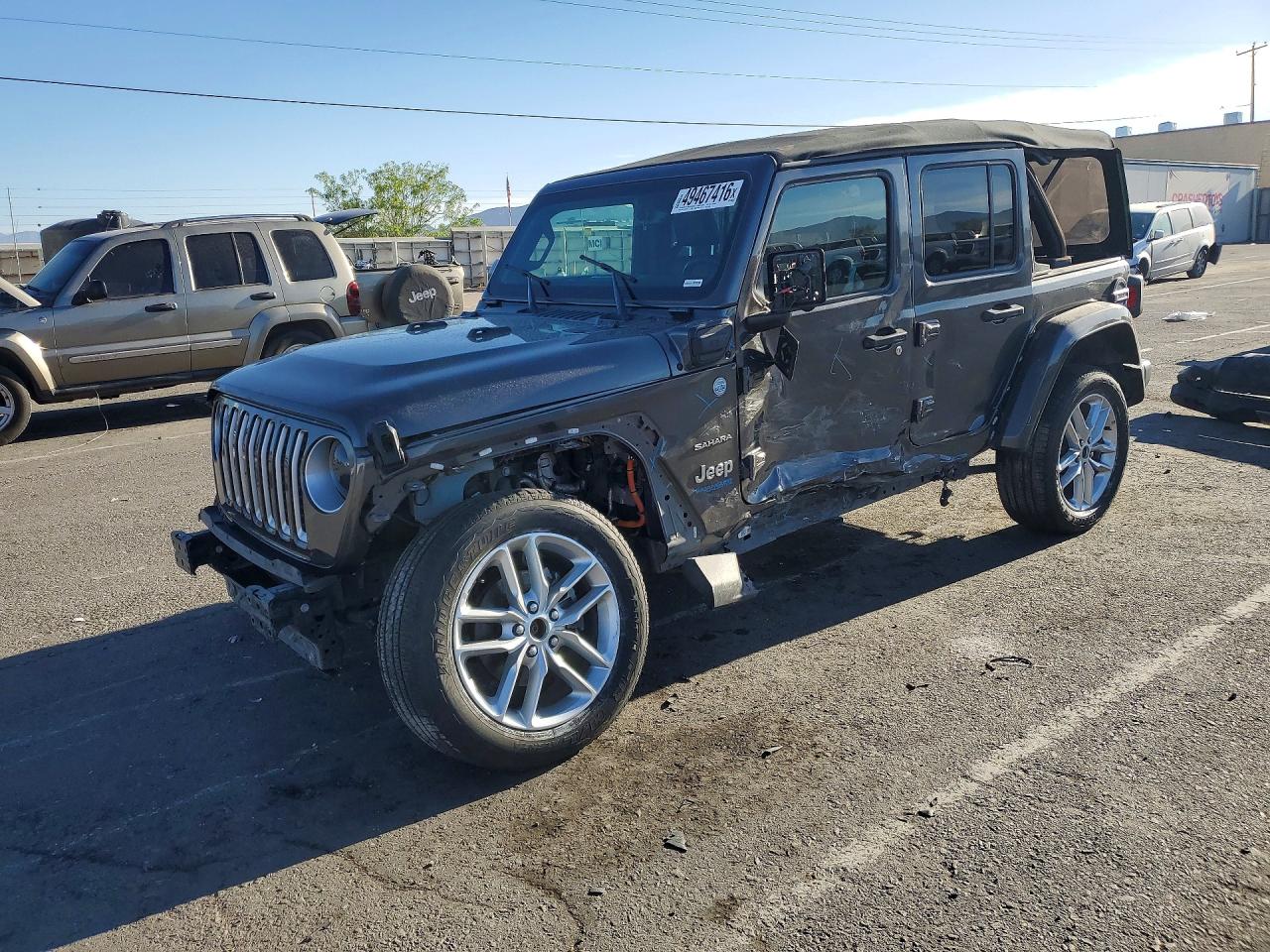 2021 Jeep Wrangler Unlimited Sahara, VIN 1C4JJXP65MW749934 — Auction photo
