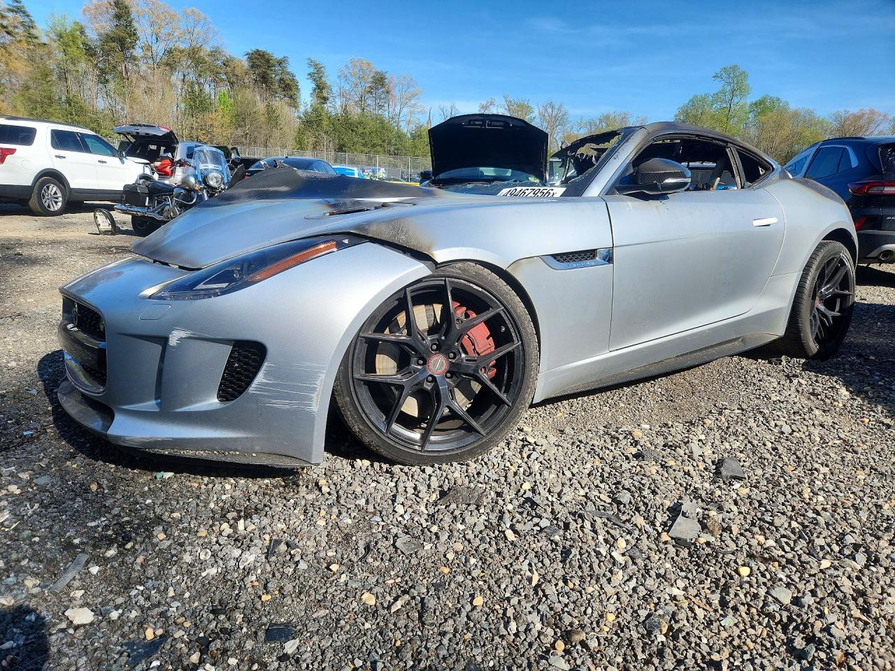 2016 Jaguar F-Type R, VIN SAJWJ6DL5GMK29583 — Пожар