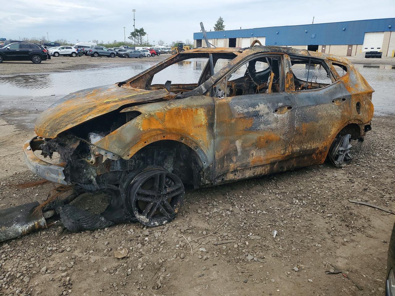 2017 Hyundai Santa Fe 2.4L, VIN 5XYZUDLB5HG436641 — Burn