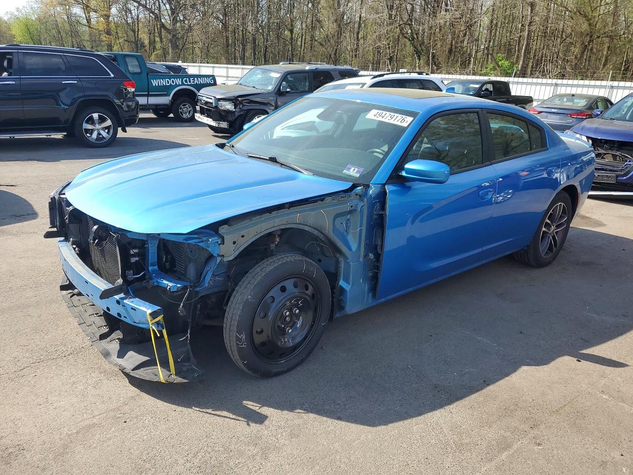 2019 Dodge Charger SXT, VIN 2C3CDXJG2KH614086 — Front end