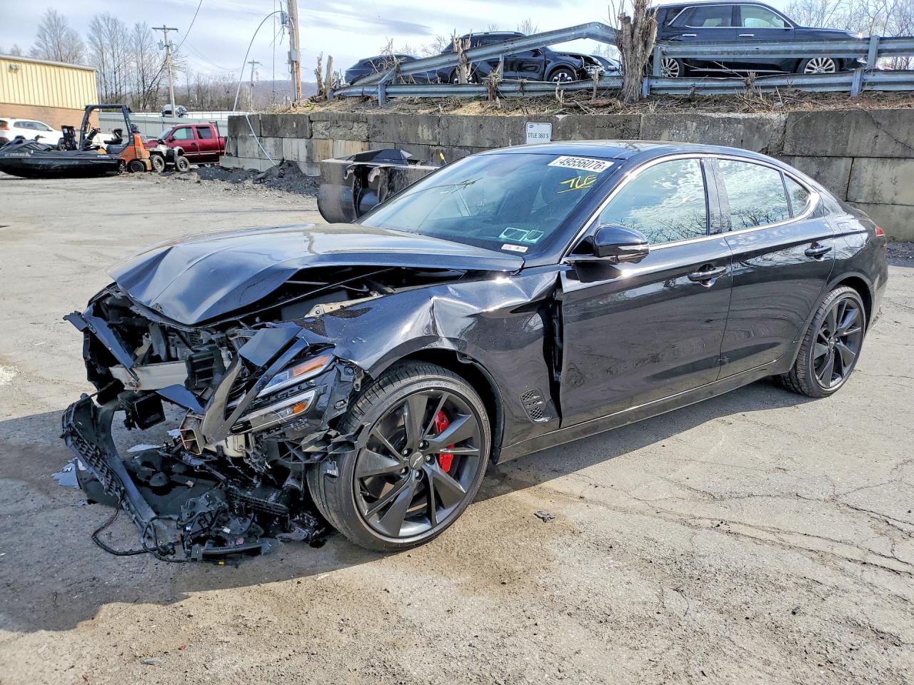 2022 Genesis G70 3.3T, VIN KMTG54TE9NU083217 — Front end