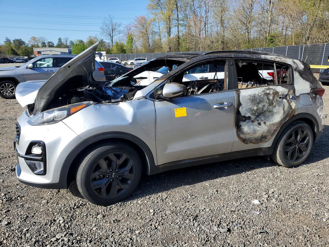 2020 Kia Sportage S, VIN KNDP63AC6L7657503 — Пожар в салоне