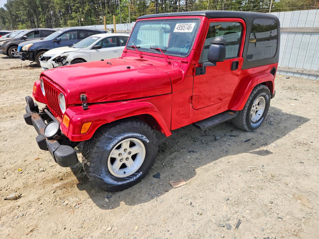 2006 Jeep Wrangler Sport, VIN 1J4FA49S46P767105 — Frame damage