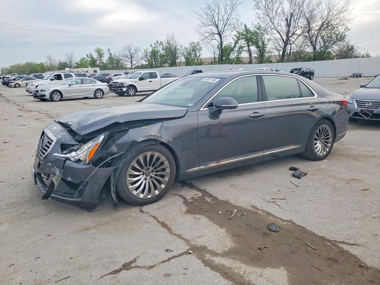 2019 Genesis G90 Ultimate, VIN KMHG54JH9KU053184 — Front end