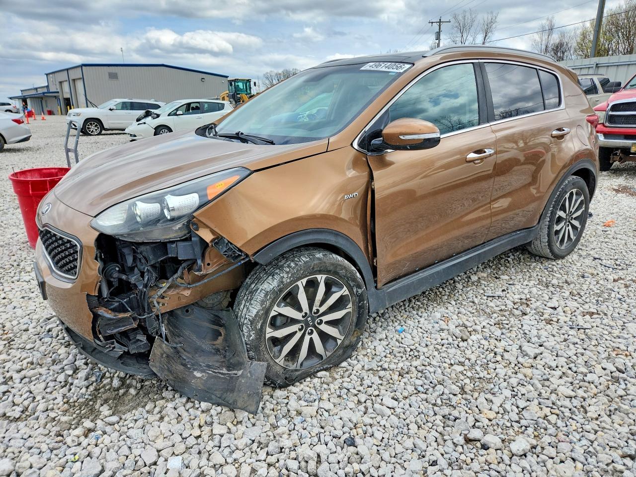 2017 Kia Sportage EX, VIN KNDPNCAC9H7108534 — Front end