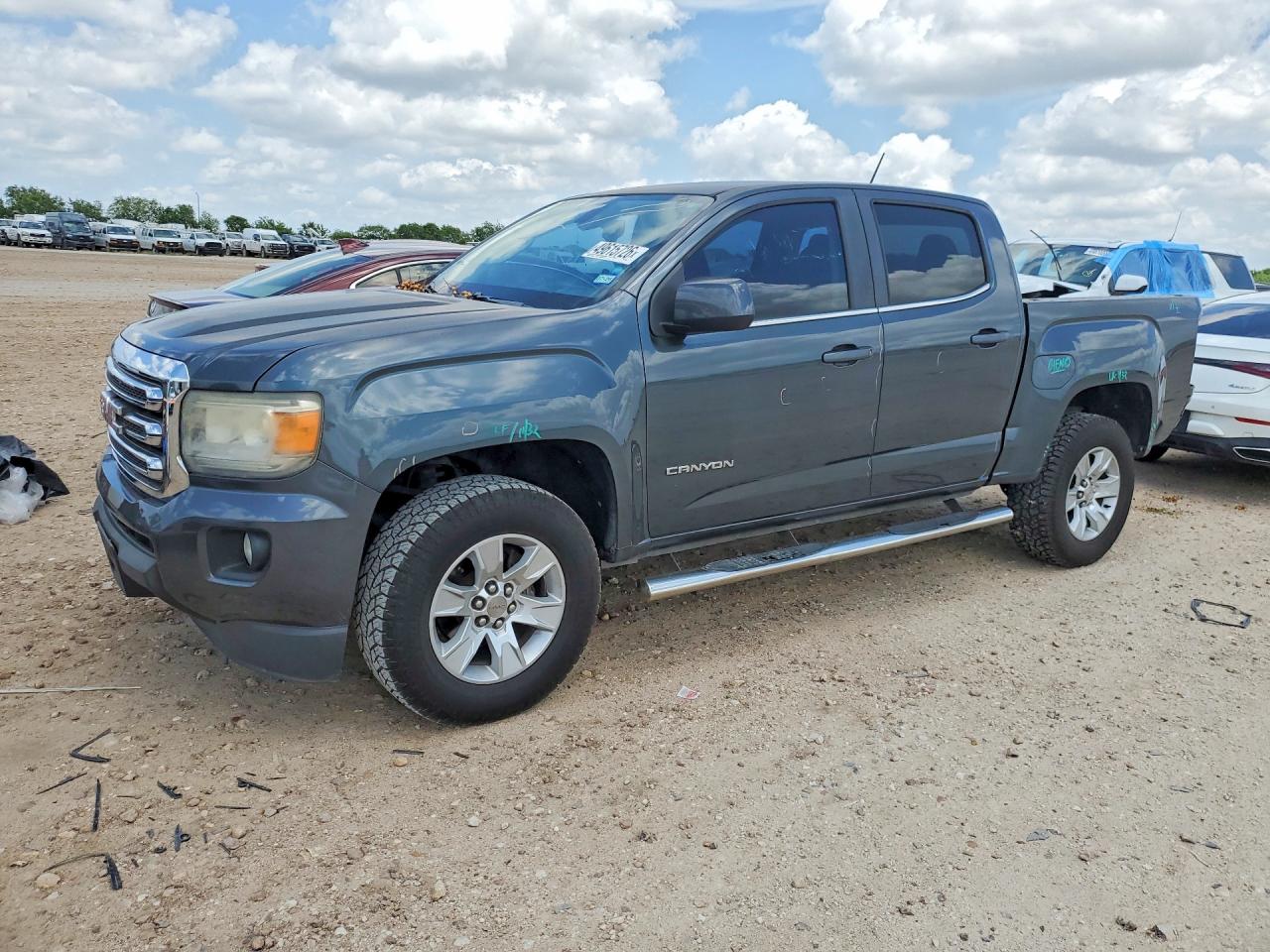 2015 GMC Canyon 2WD SLE, VIN 1GTG5BE35F1208487 — Rear end