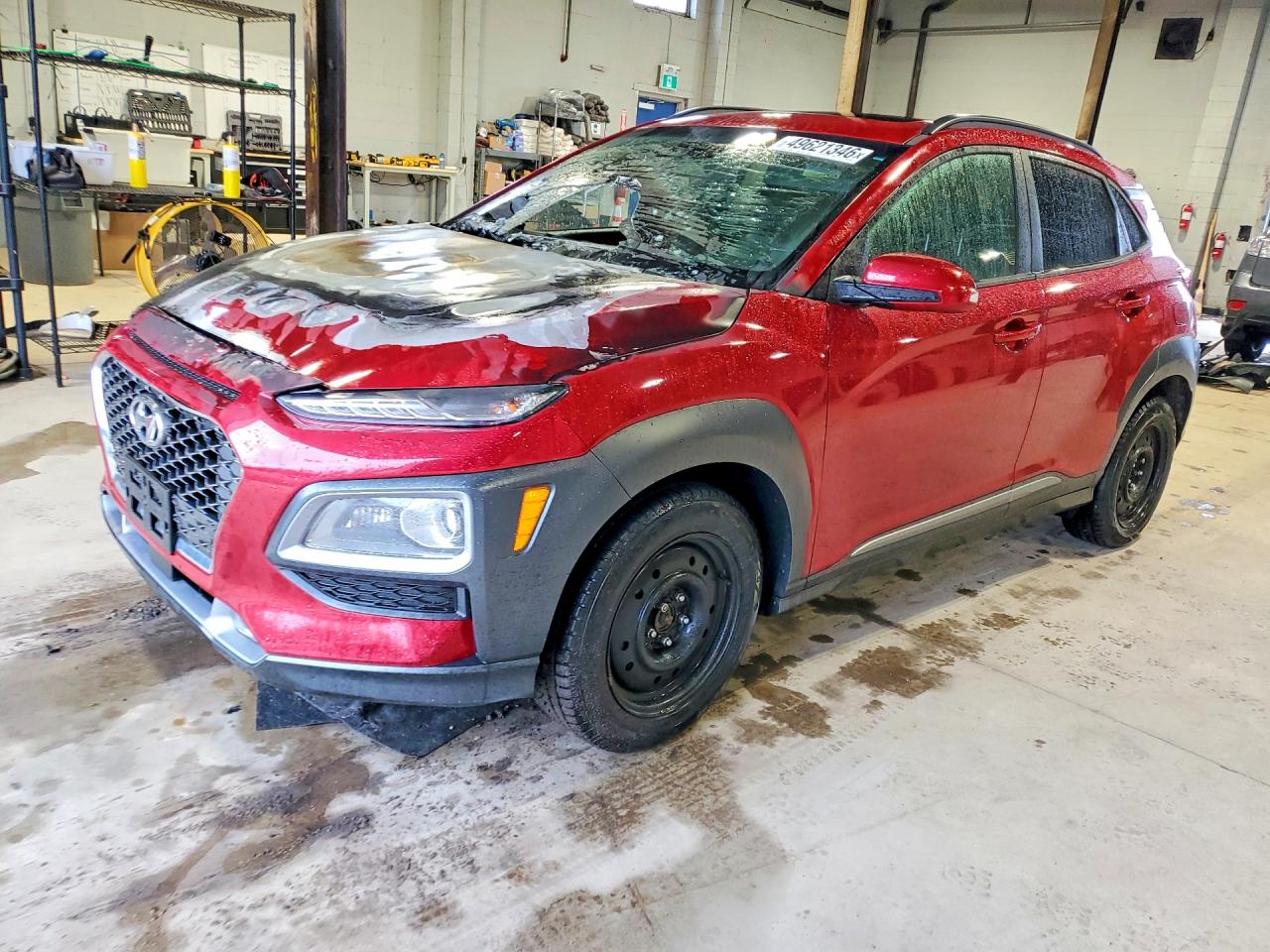 2021 Hyundai Kona Ultimate, VIN KM8K5CA54MU672501 — Engine fire