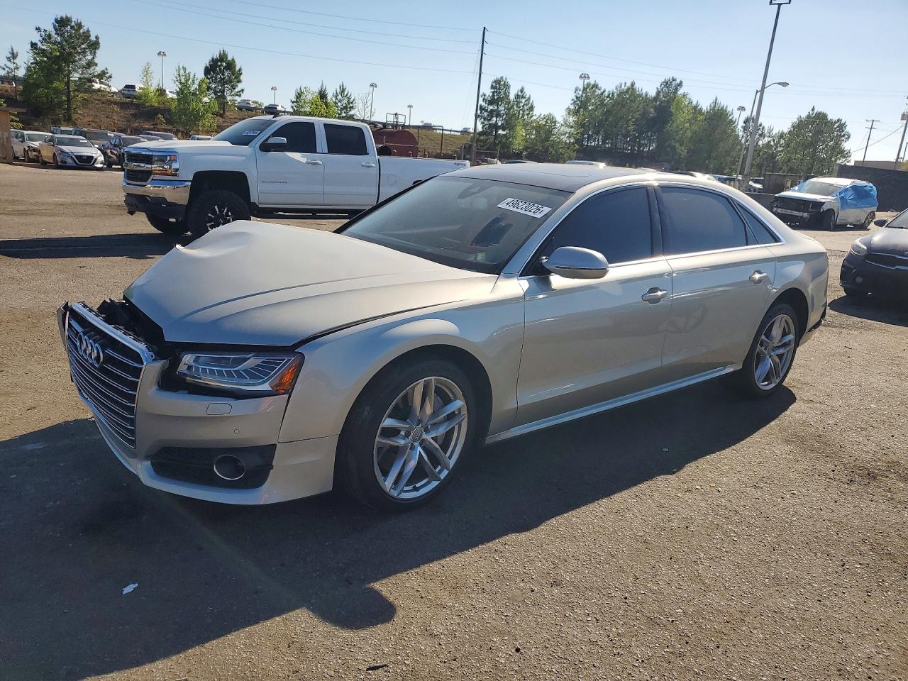 2017 Audi A8, VIN WAU44AFD3HN018719 — Front end