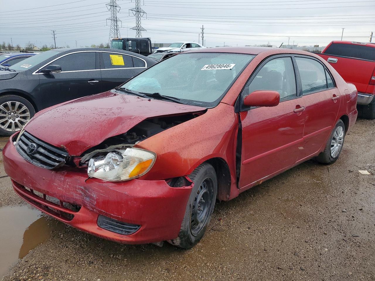 2003 Toyota Corolla CE, VIN JTDBR32E532012730 — Front end
