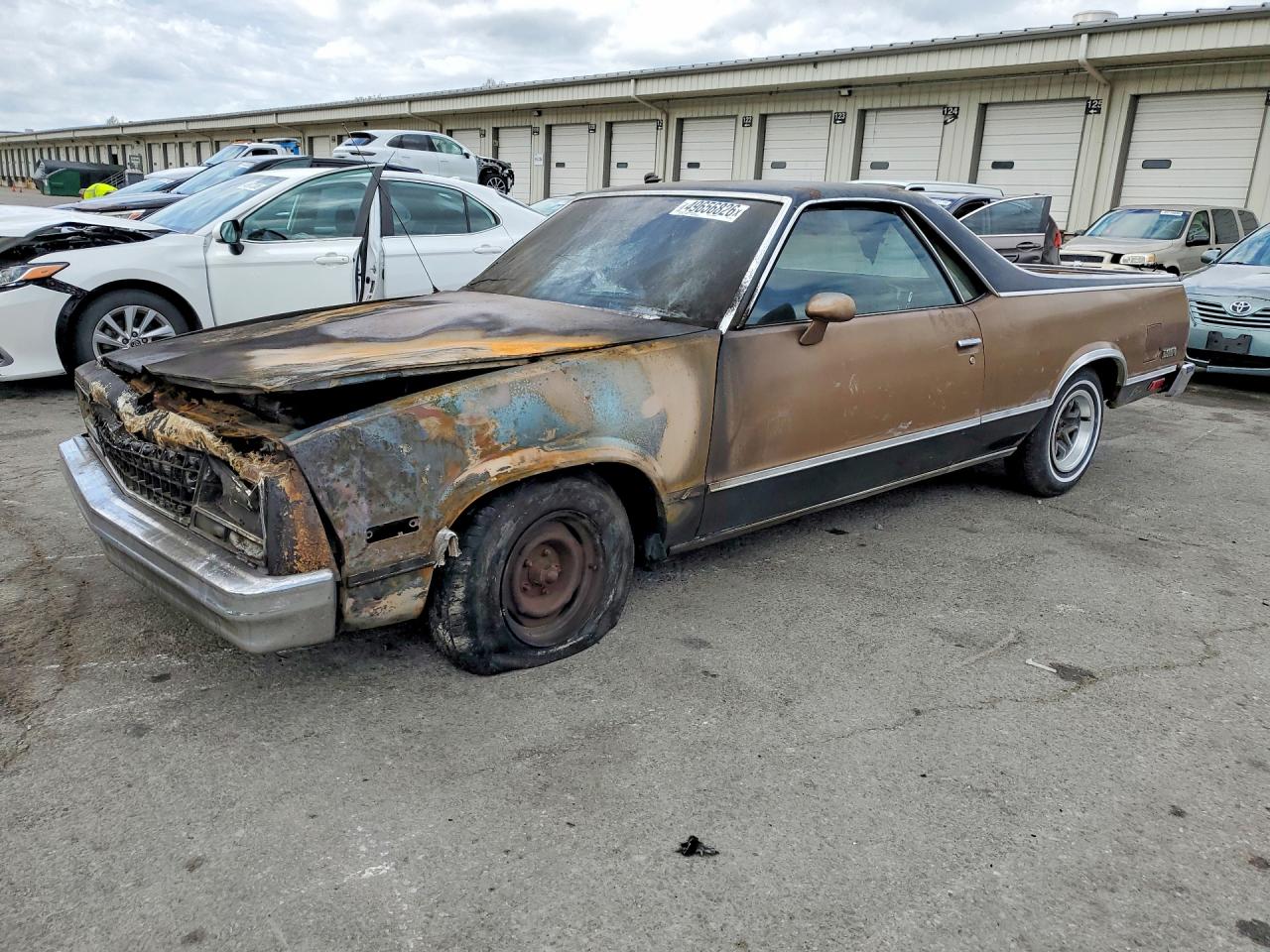 1982 Chevrolet El Camino, VIN 1GCCW80J9CR111388 — Interior fire
