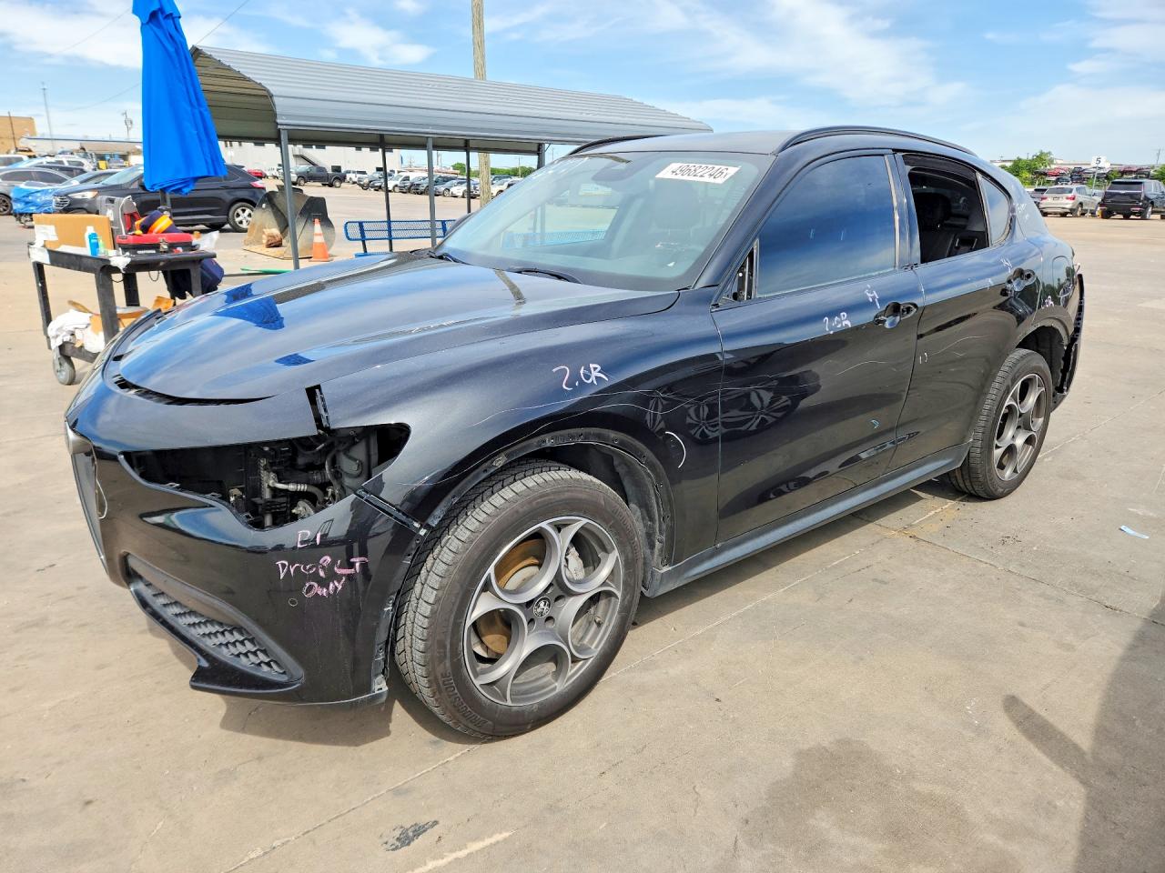 2021 Alfa Romeo Stelvio, VIN ZASPAJAN5M7D12217 — Vandalism