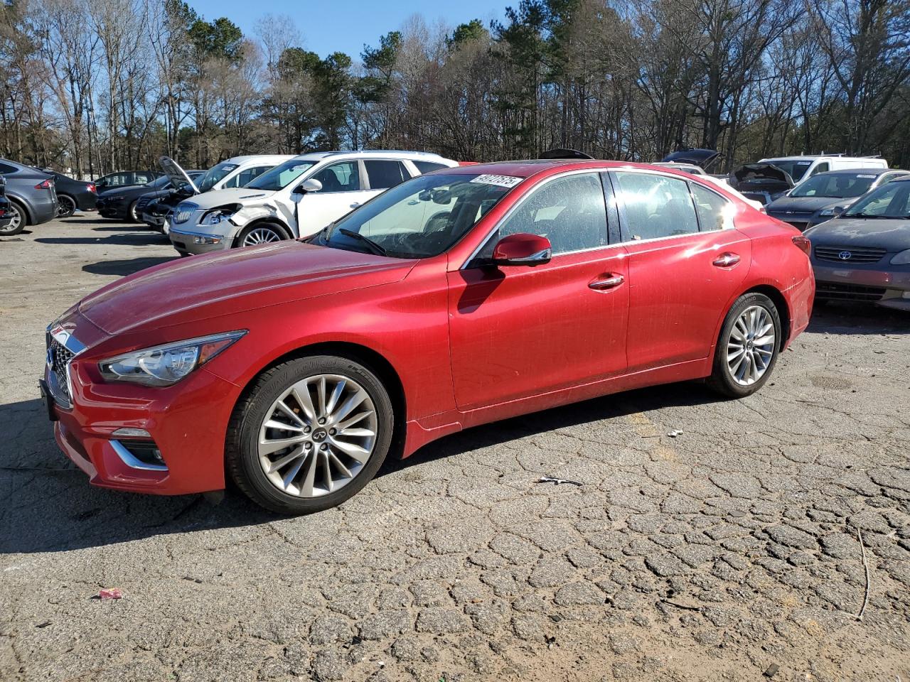 2021 Infiniti Q50 Luxe, VIN JN1EV7BR5MM750068 — Front end