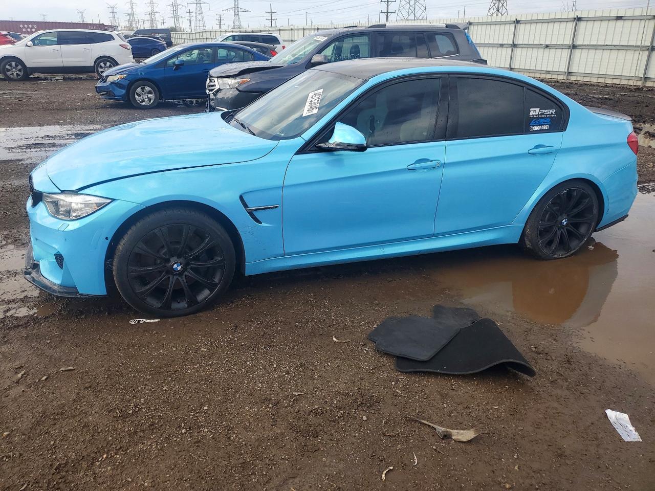 2017 BMW M3, VIN WBS8M9C57H5G42454 — Вандализм