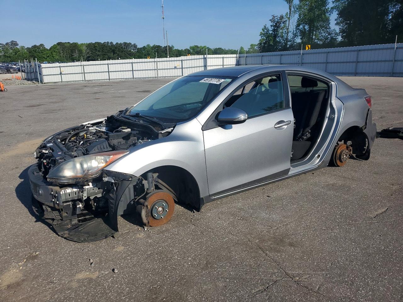 2012 Mazda 3 S Touring, VIN JM1BL1V52C1679634 — Stripped