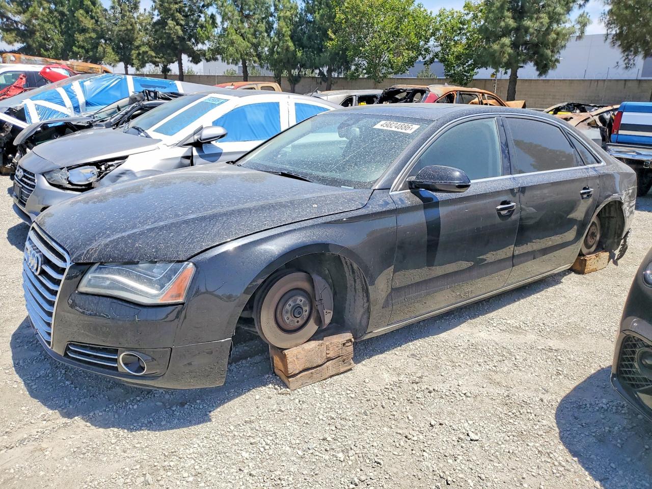 2011 Audi A8, VIN WAURVAFD8BN014594 — Rear end