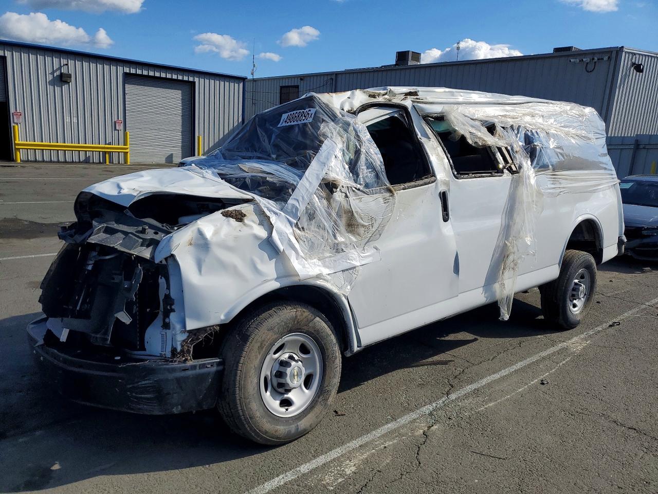2025 Chevrolet Express Passenger LS, VIN 1GAWGEFP9S1263133 — Rollover