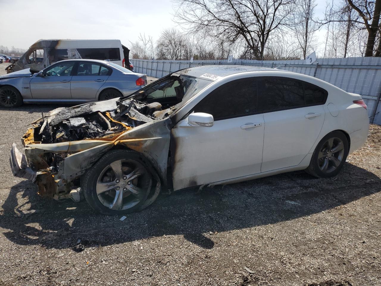 2012 Acura TL Technology, VIN 19UUA9F59CA801600 — Engine fire