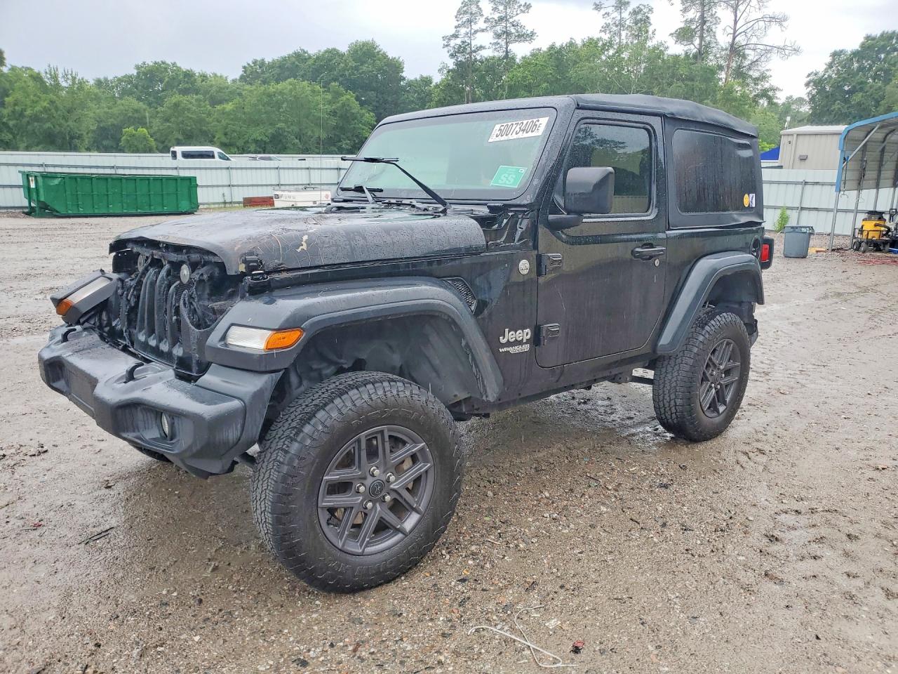 2019 Jeep Wrangler Sport, VIN 1C4GJXAG8KW599441 — Engine fire