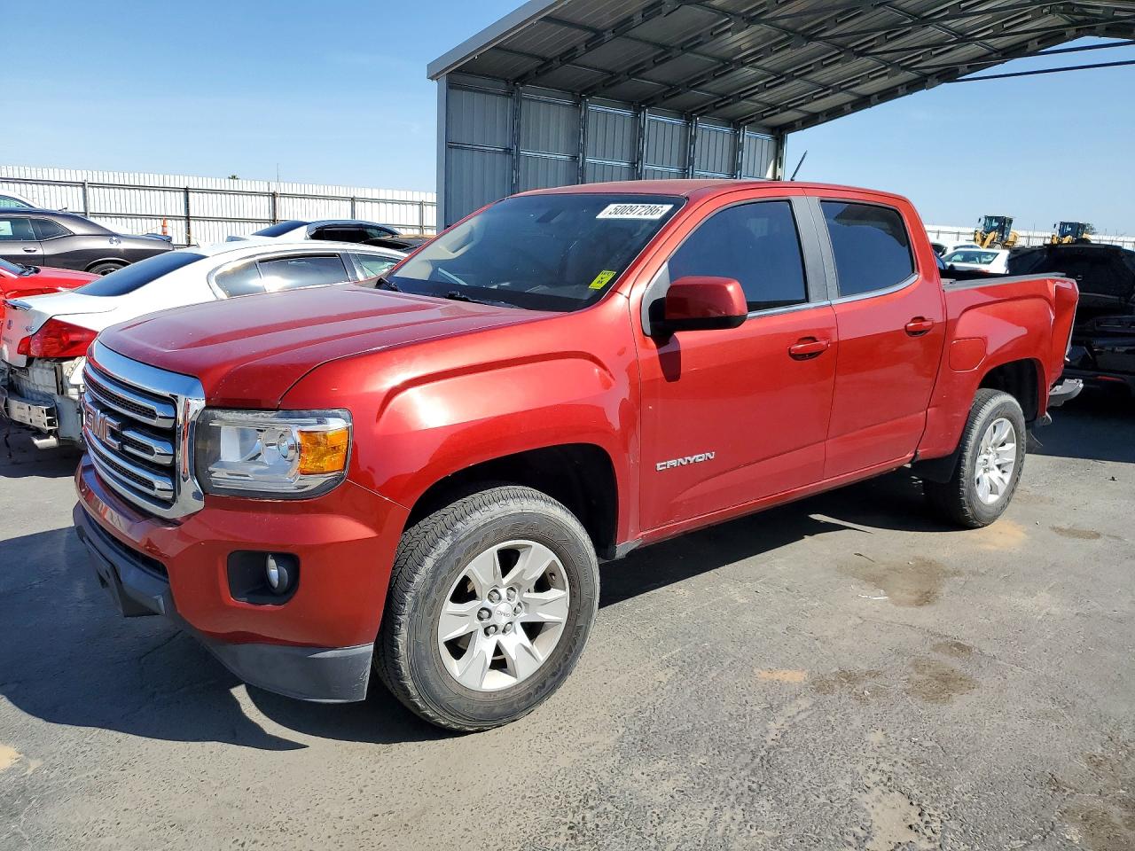 2015 GMC Canyon 2WD SLE, VIN 1GTG5BEA1F1249391 — Rear end