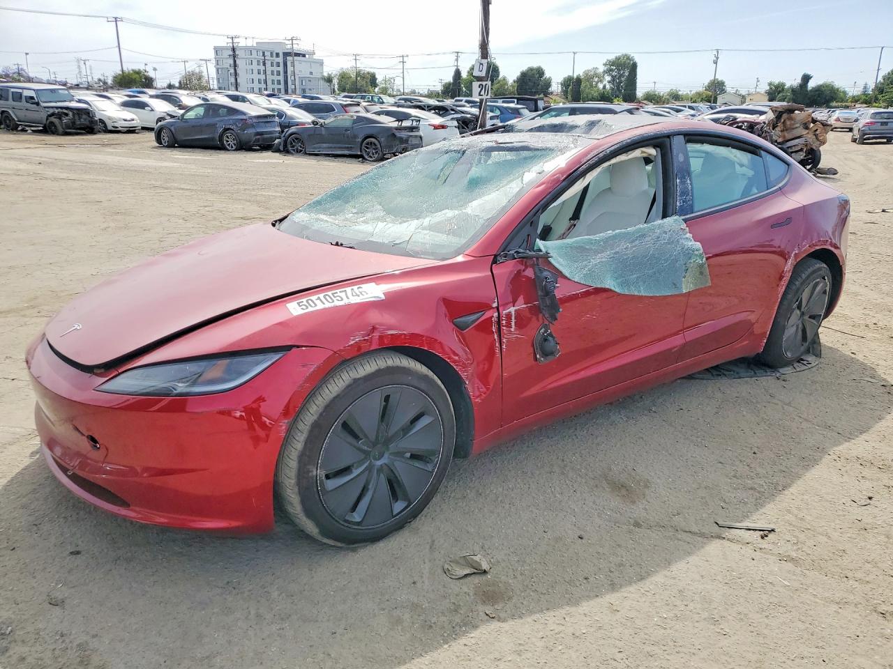 2025 Tesla Model 3 Long Range, VIN 5YJ3E1EA2SF922294 — Rollover