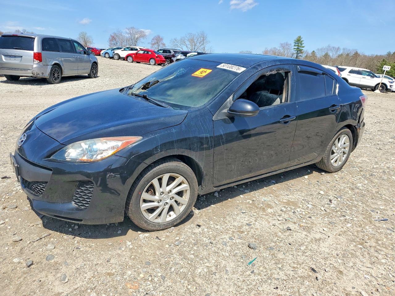 2012 Mazda 3 i Grand Touring, VIN JM1BL1W85C1525220 — Interior fire