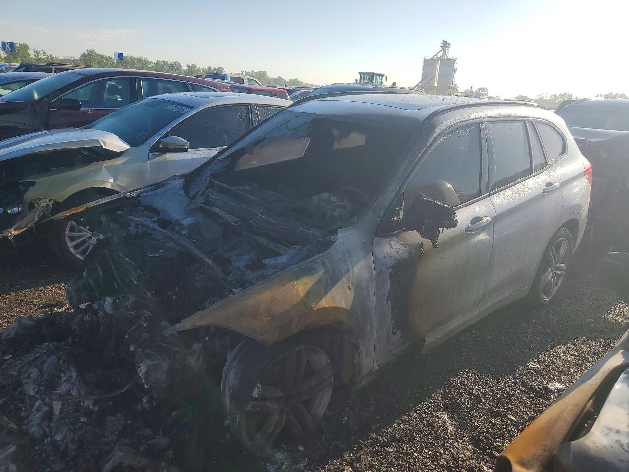 2017 BMW X1 xDrive28i, VIN WBXHT3C31H5F80025 — Burn