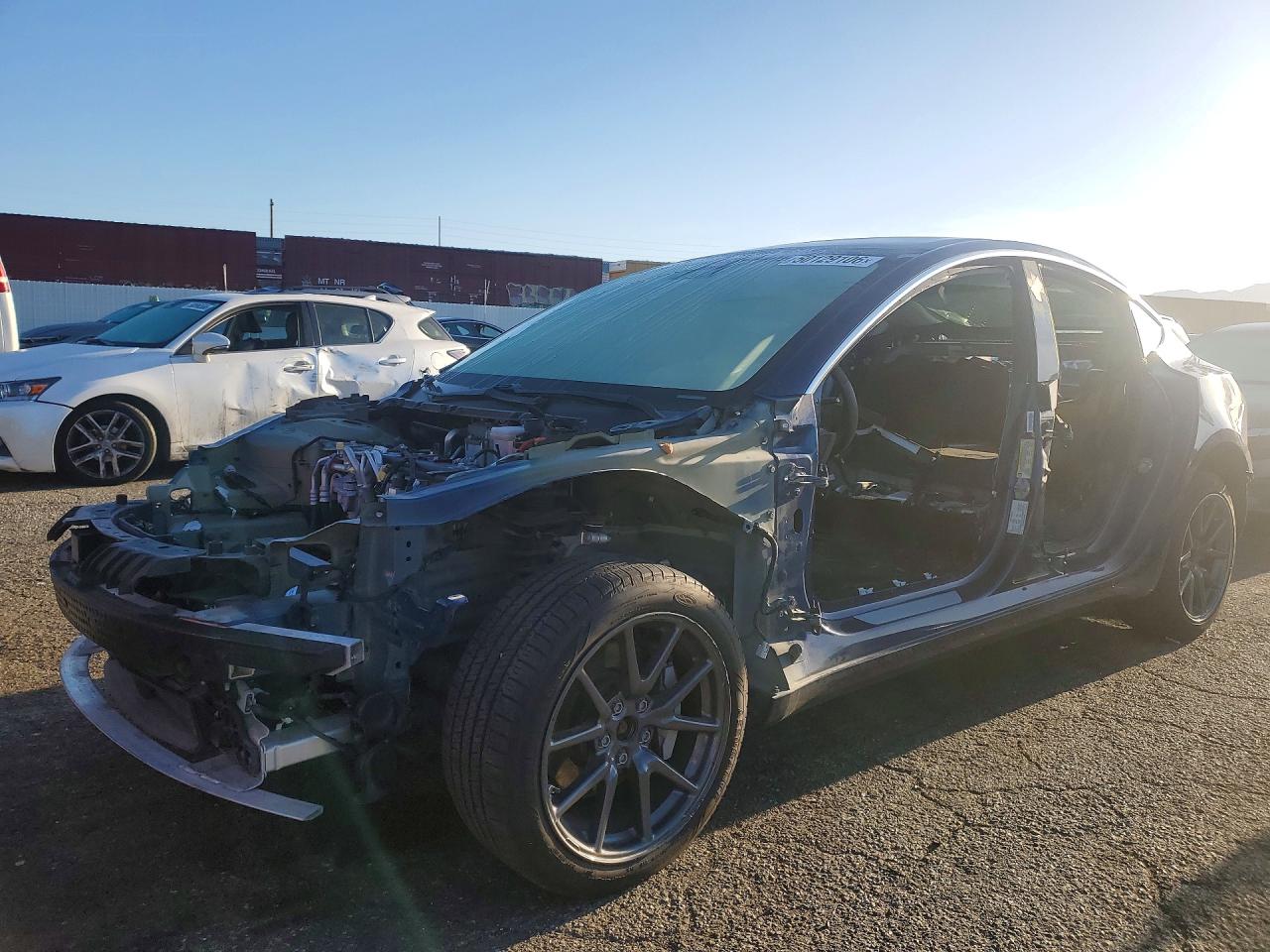 2019 Tesla Model 3 Long Range, VIN 5YJ3E1EB8KF433102 — Stripped