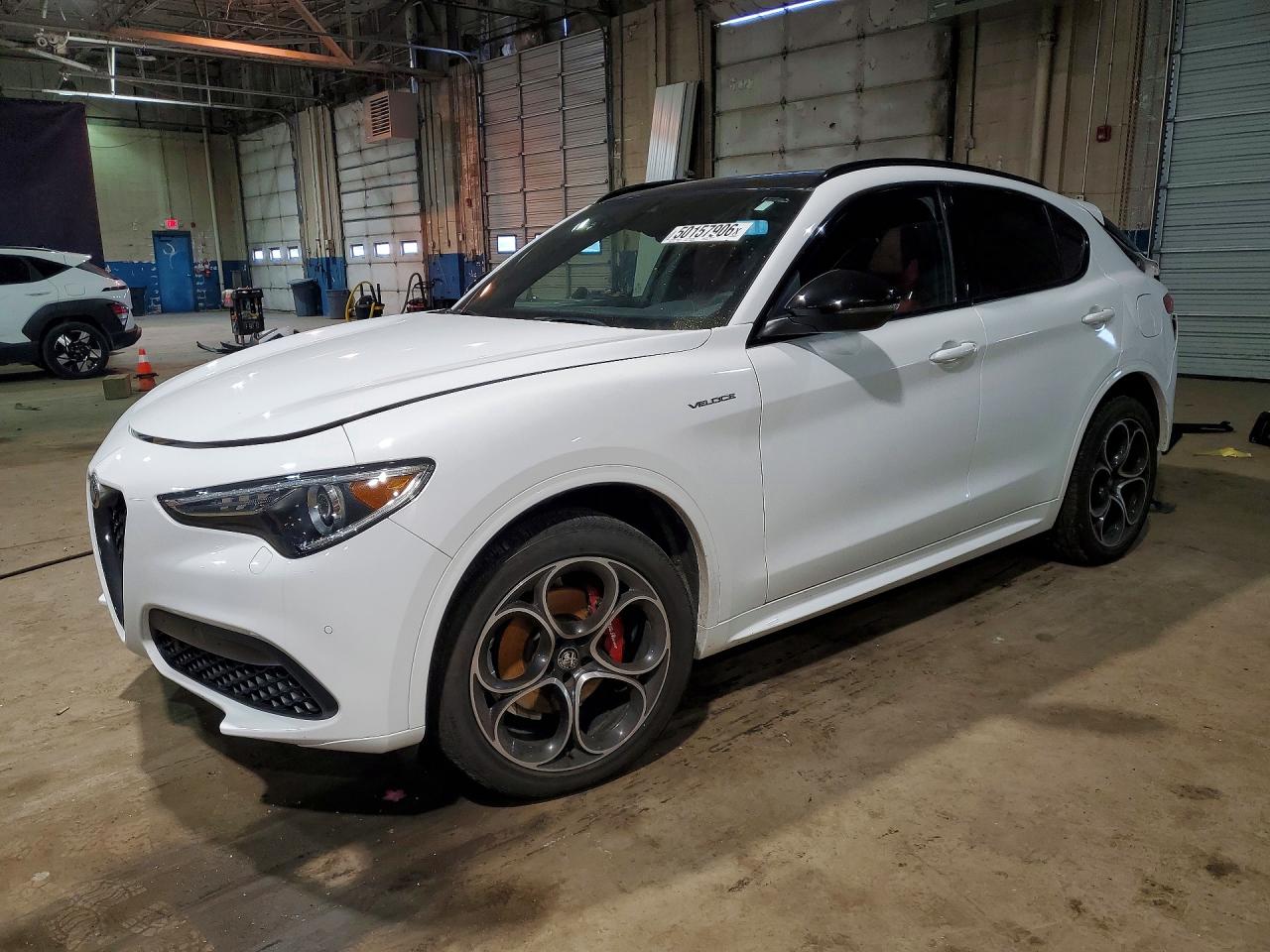 2023 Alfa Romeo Stelvio Veloce, VIN ZASPAKBN4P7D57013 — Rear end