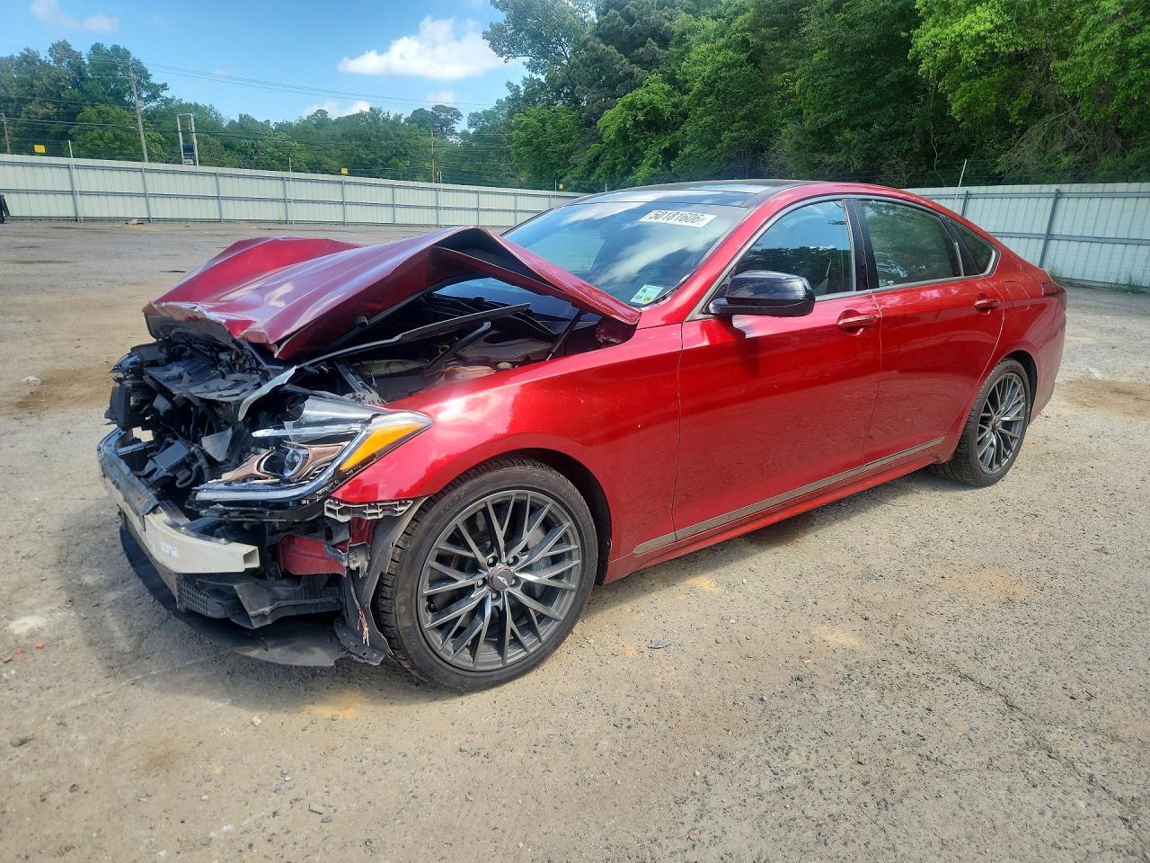 2019 Genesis G80 Sport, VIN KMTFN4JB2KU328035 — Front end