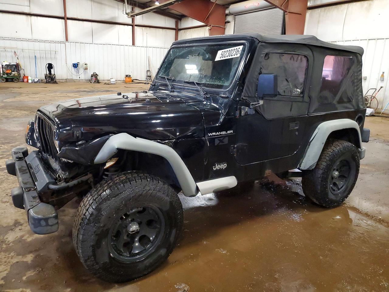2002 Jeep Wrangler X, VIN 1J4FA39S42P742502 — Front end