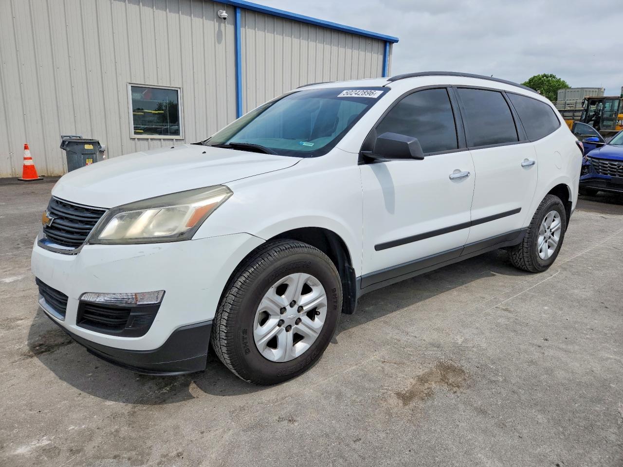 2017 Chevrolet Traverse LS, VIN 1GNKRFED6HJ180062 — Rear end